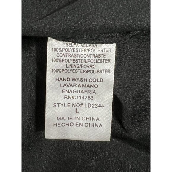 The Clothing Company Embroidered Floral Black Dress‎ V-Neck Flutter S/S Large - Picture 8 of 12